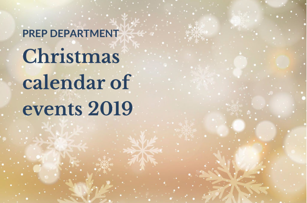 Bridgewater Prep Christmas calendar of events 2019