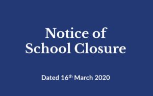 Important information re school closure