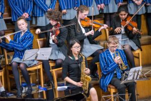 Instrumental ensemble at Bridgewater School