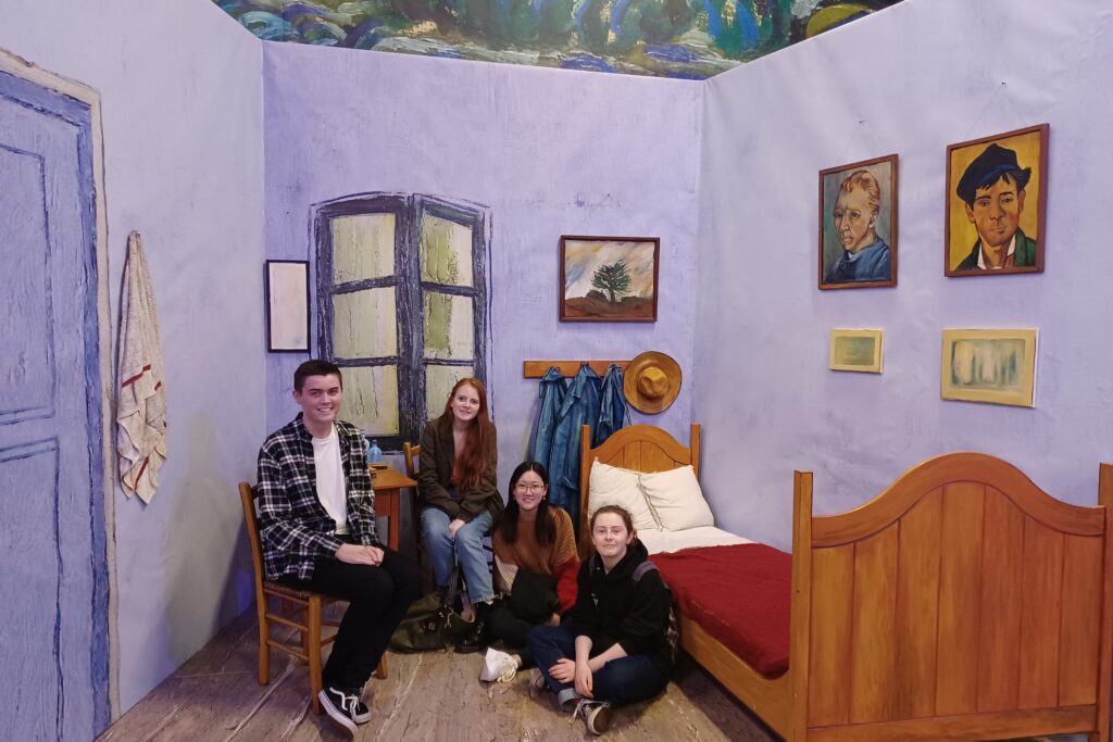 Bridgewater Alevel Art students experience Van Gogh Alive