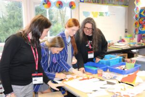 Bridgewater School students participating in the Liberation and Freedom Holocaust Education Workshop with Hannah Goldstone and Caroline Slifkin